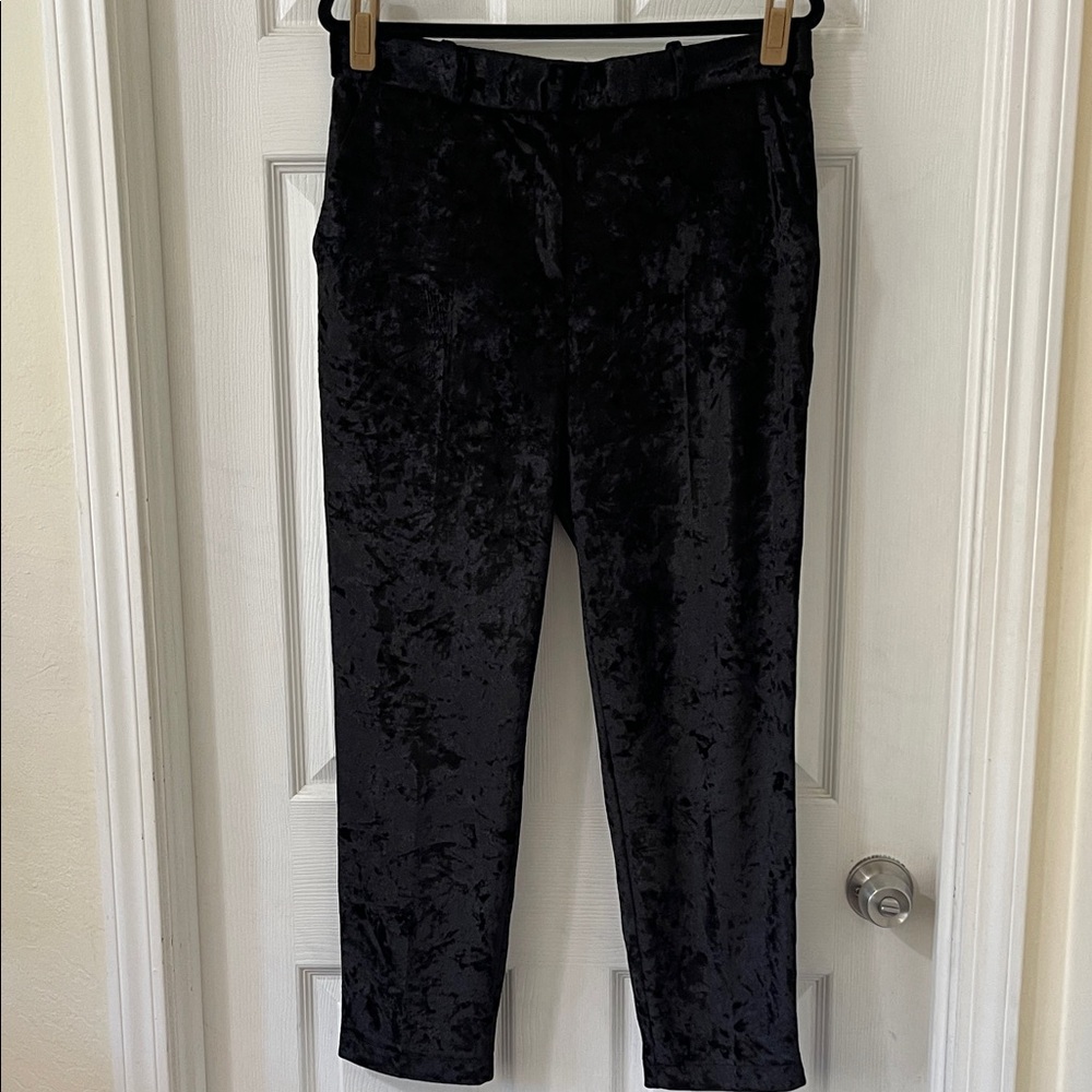 NWT Topshop Elegant Black Velveteen Pants